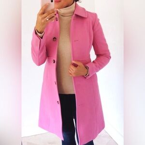 J.Crew Barbie Pink Coat Wool Lady Day - NEW w Tags